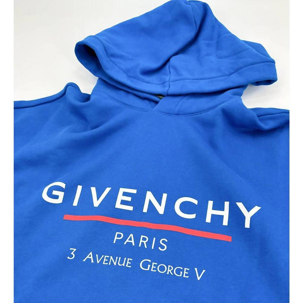 NEW GIVENCHY men's address hoodie in ocean blue - Picture 6 of 8
